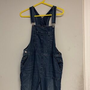 Men Dark Blue Denim Overalls small